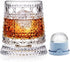 Elevate Your Sipping Experience with Our 10Oz Spinning Whiskey Glass Set - Includes 360° Rotating Glass and Ice Ball Mold for Perfectly Chilled Drinks - Ideal Gift for Whiskey Lovers!