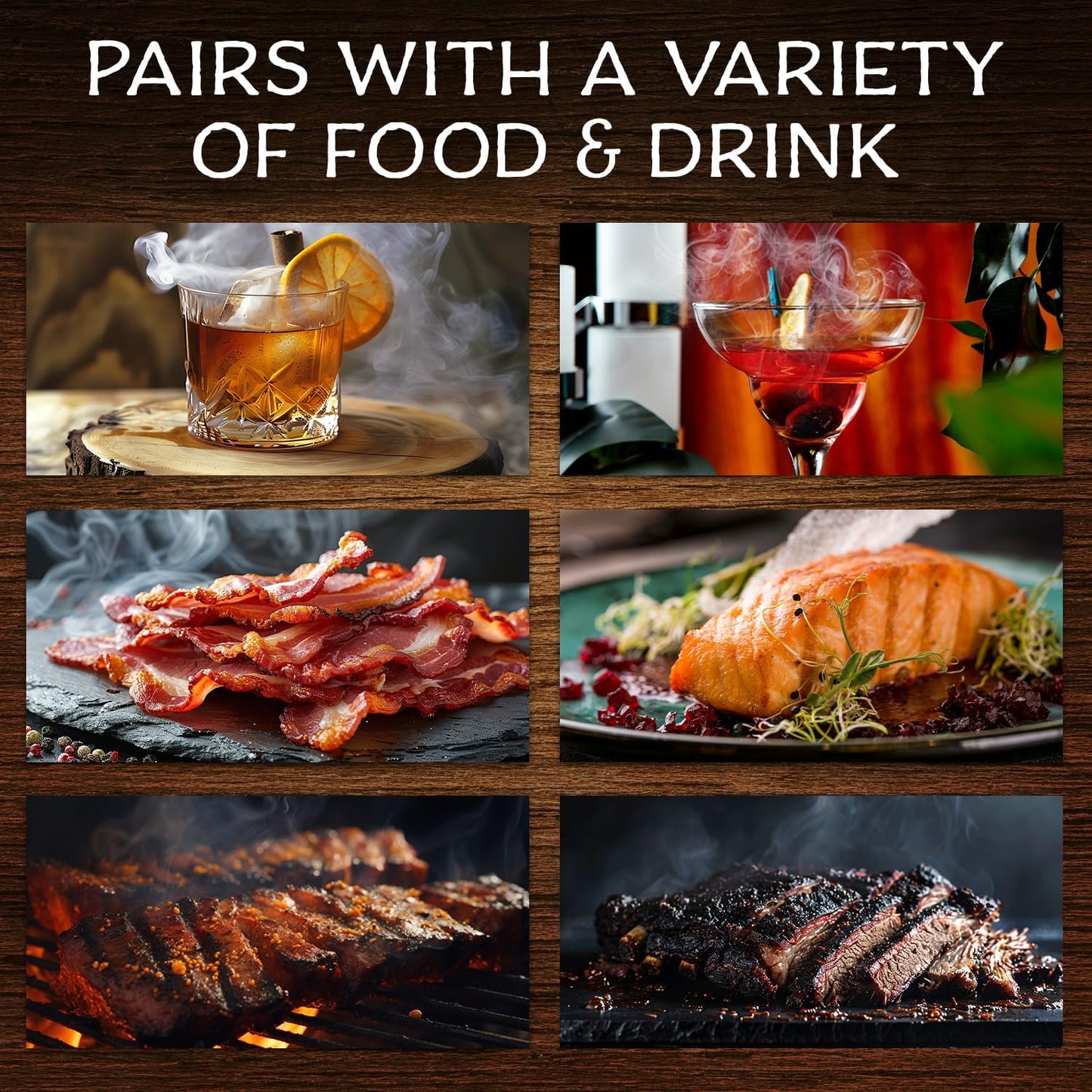Elevate Your Cocktails with Smoketop® 4Oz Hickory Cocktail Smoker Chips - Perfect for Old Fashioned, Whiskey & Bourbon Enthusiasts - 800 Uses Made in the USA