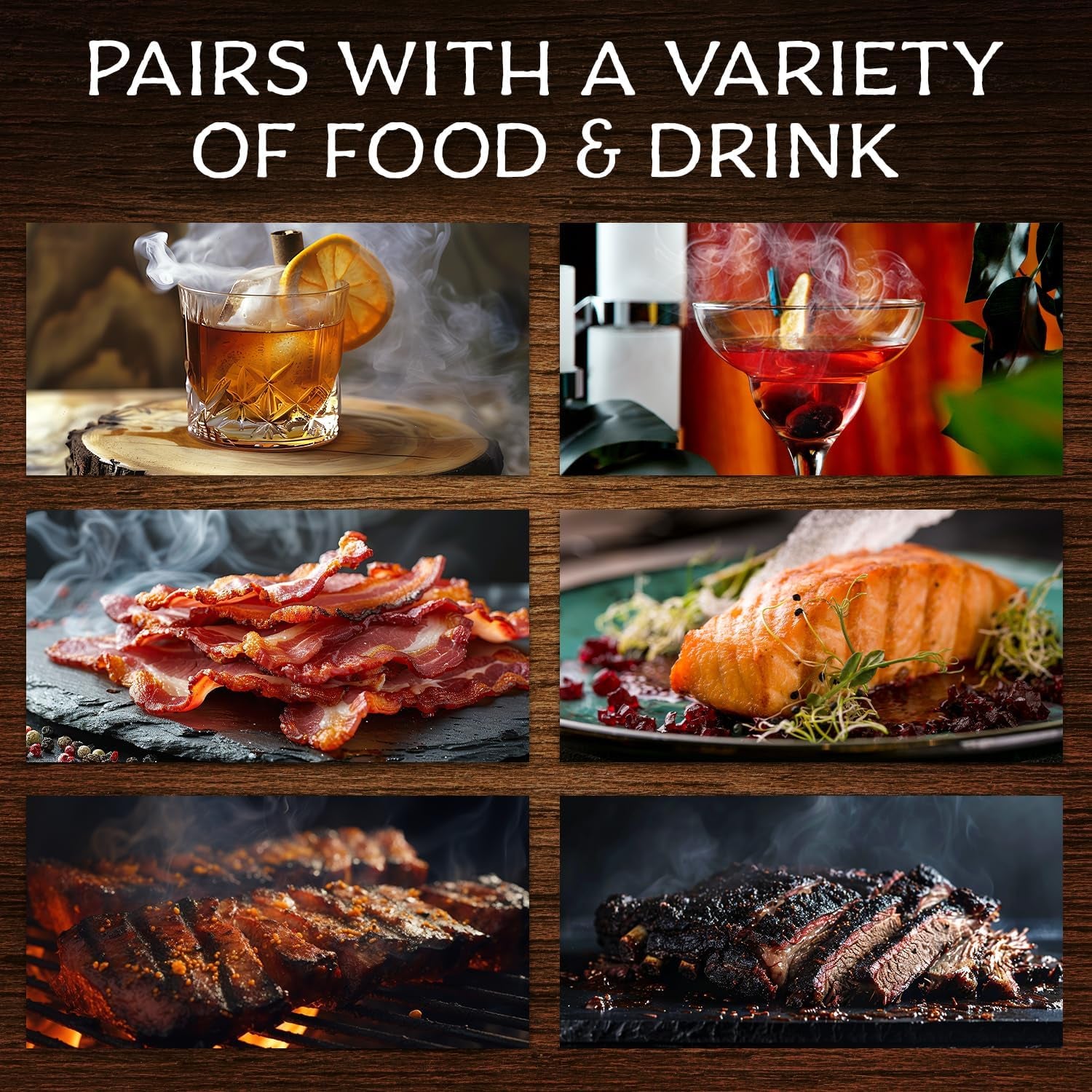 Elevate Your Cocktails with Smoketop® 4Oz Hickory Cocktail Smoker Chips - Perfect for Old Fashioned, Whiskey & Bourbon Enthusiasts - 800 Uses Made in the USA