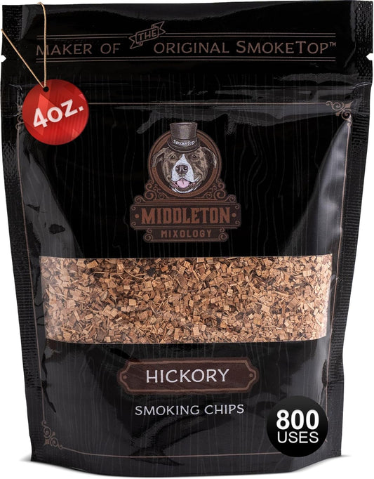 Elevate Your Cocktails with Smoketop® 4Oz Hickory Cocktail Smoker Chips - Perfect for Old Fashioned, Whiskey & Bourbon Enthusiasts - 800 Uses Made in the USA