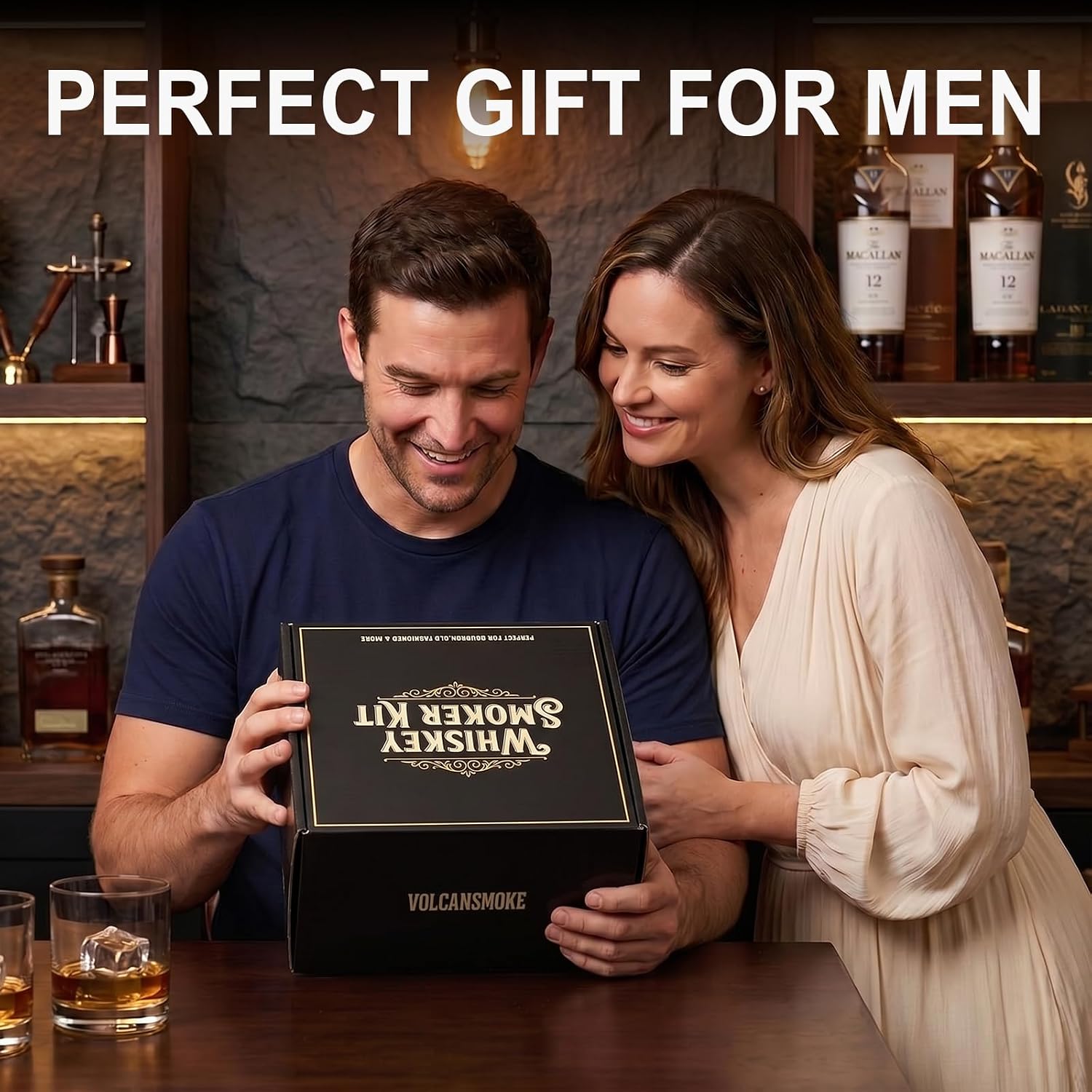 Elevate Your Spirits with the Bourbon & Whiskey Smoker Kit – A Premium Cocktail Experience with 6 Exquisite Wood Chip Flavors for the Ultimate Gift!