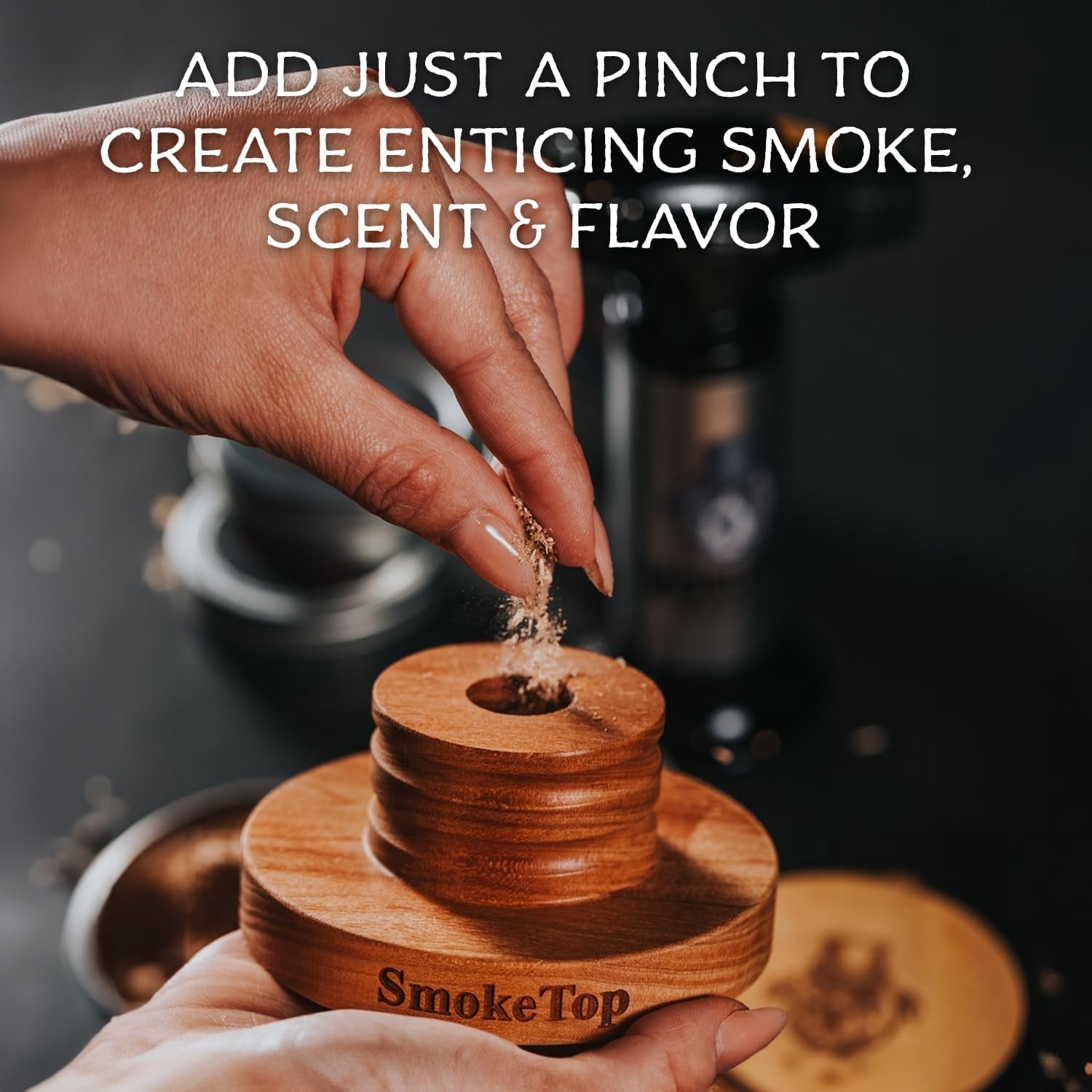 Elevate Your Cocktails with Smoketop® 4Oz Hickory Cocktail Smoker Chips - Perfect for Old Fashioned, Whiskey & Bourbon Enthusiasts - 800 Uses Made in the USA