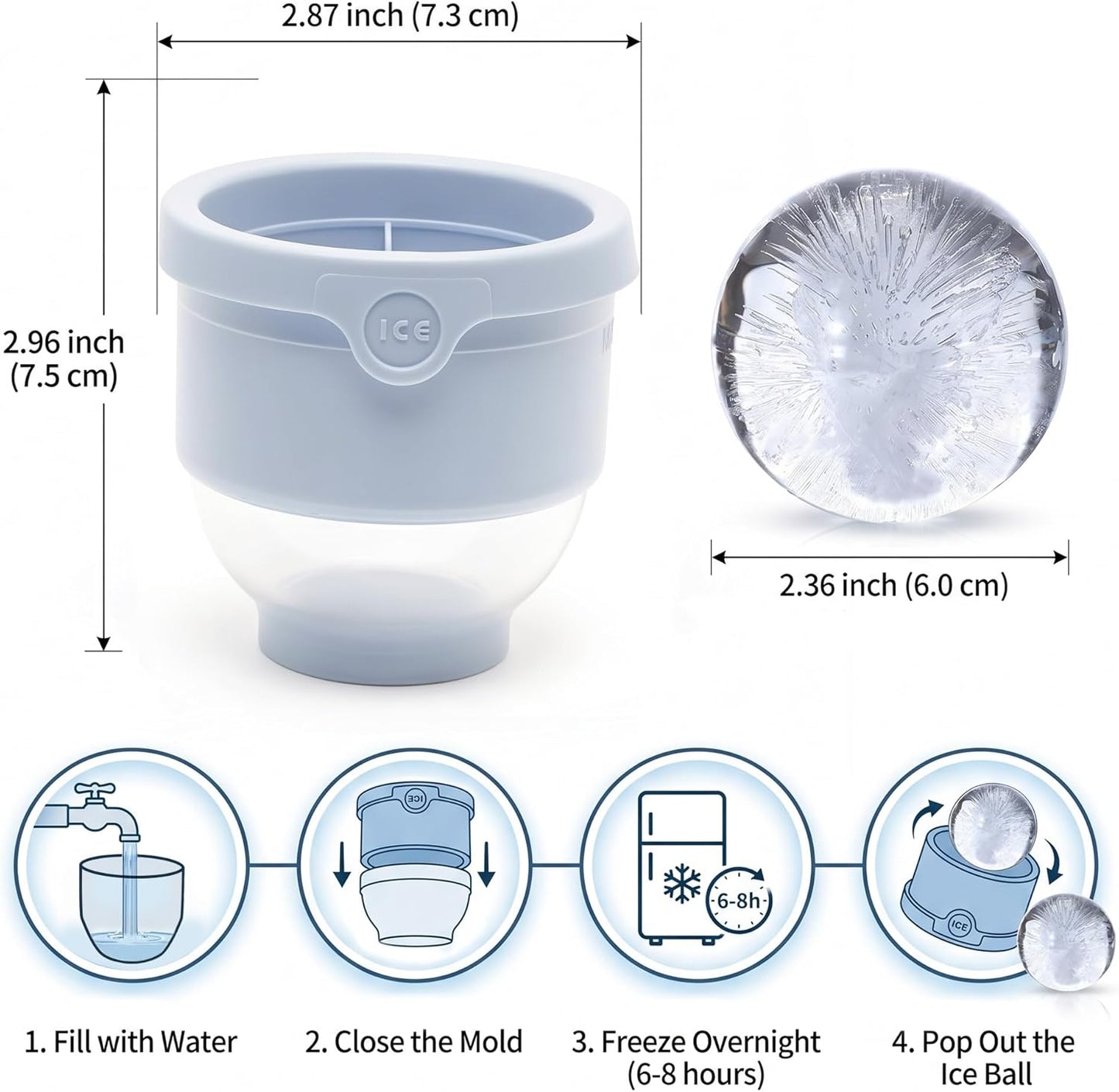 Elevate Your Sipping Experience with Our 10Oz Spinning Whiskey Glass Set - Includes 360° Rotating Glass and Ice Ball Mold for Perfectly Chilled Drinks - Ideal Gift for Whiskey Lovers!