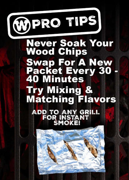 BBQ Premium Wood Smoking Chips Variety Pack - Elevate Your Grilling with Cherry, Hickory, Mesquite, and Pecan Flavors